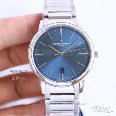 Swiss Clone Vacheron Constantin Patrimony 85180 Automatic Blue Dial Steel Case 40 MM 9015 Watch